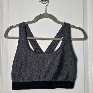 Under Armour Crossback Mid Sports Bra - XL Grey/Black